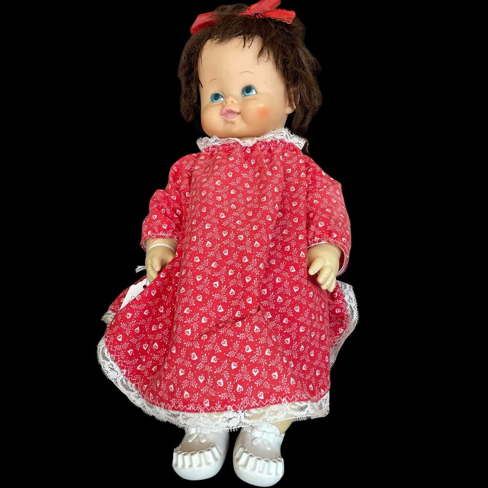 Uneeda Doll Vintage 1970 Soft Vinyl Body Hard Head Brown Hair Needs TLC